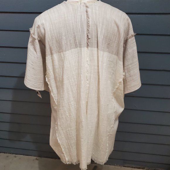Universal Thread Co Boho Kimono OSFM Beige 100% Cotton NWT - Picture 2 of 5